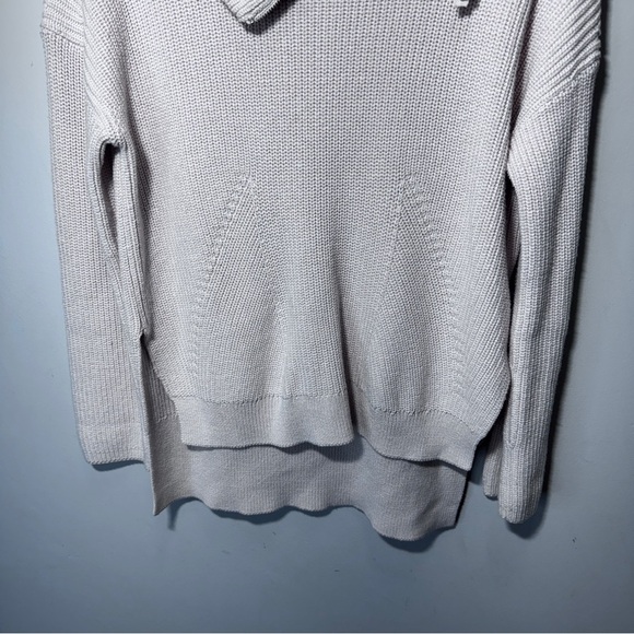 Allsaints Kadine Funnel Roll Neck Sweater Hush Pink Size Small Cotton Wool - Picture 4 of 11